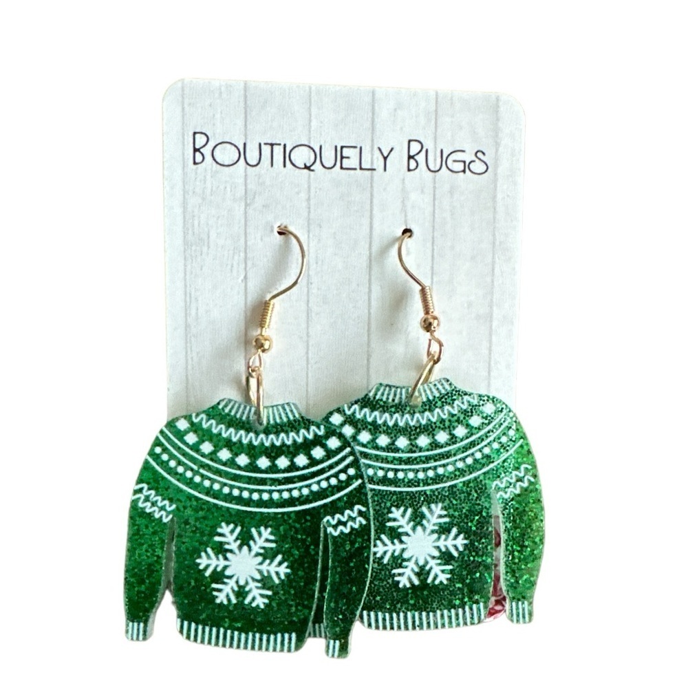 NWT Holiday Sweatshirt Earrings​​